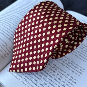 Polka Dot Silk Tie - Red and Cream Jos. A. Bank
